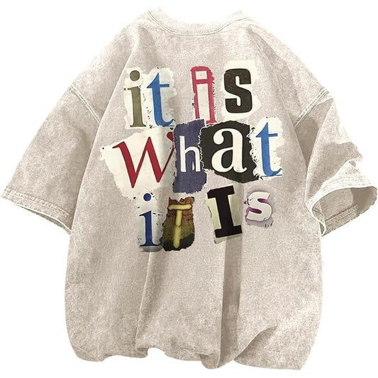 Men's " It Is What It Is" Vintage Oversized T-Shirt by GJG Denim
