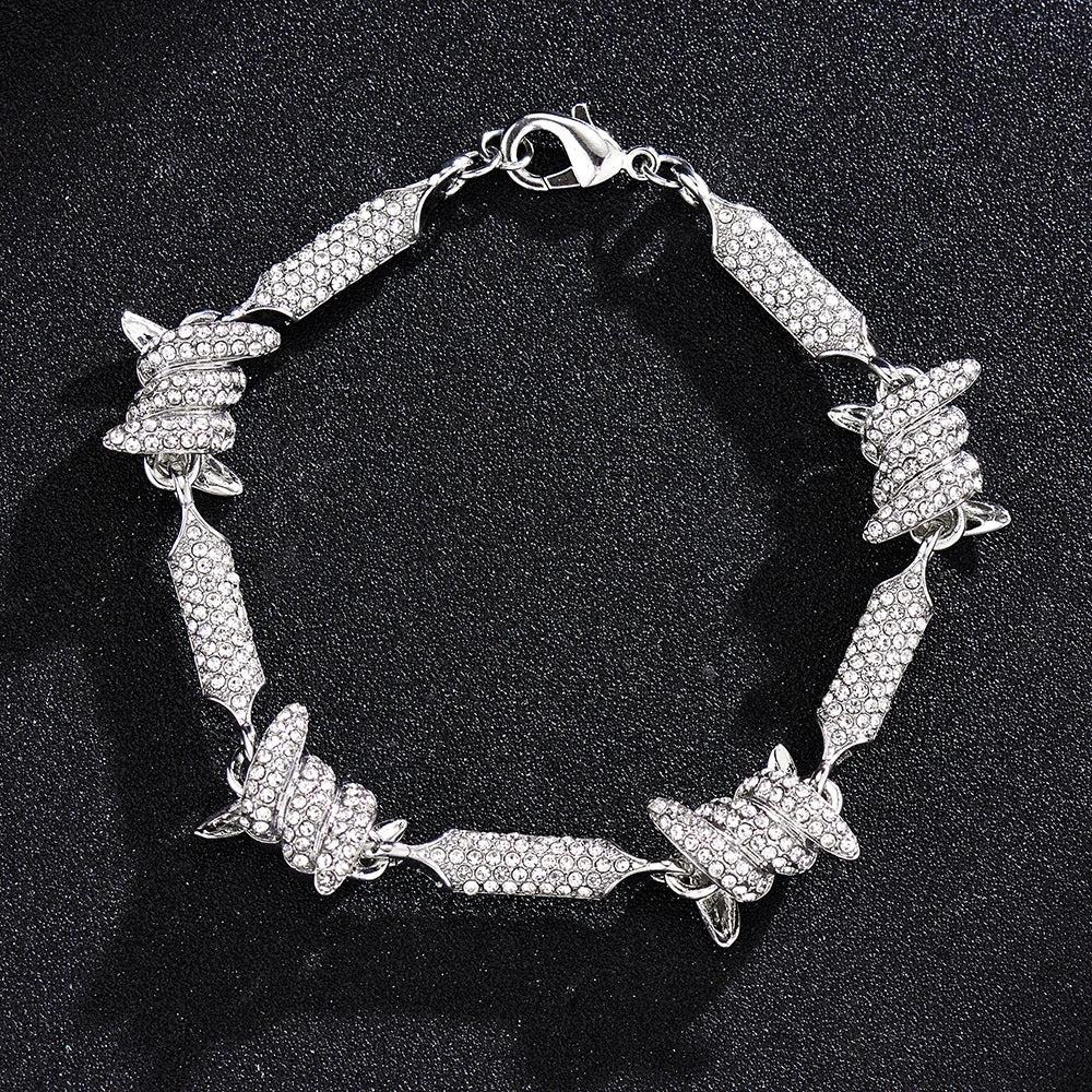 Irregular 3D Solid Alloy Pave Infinite Chain For Men by GJG Denim