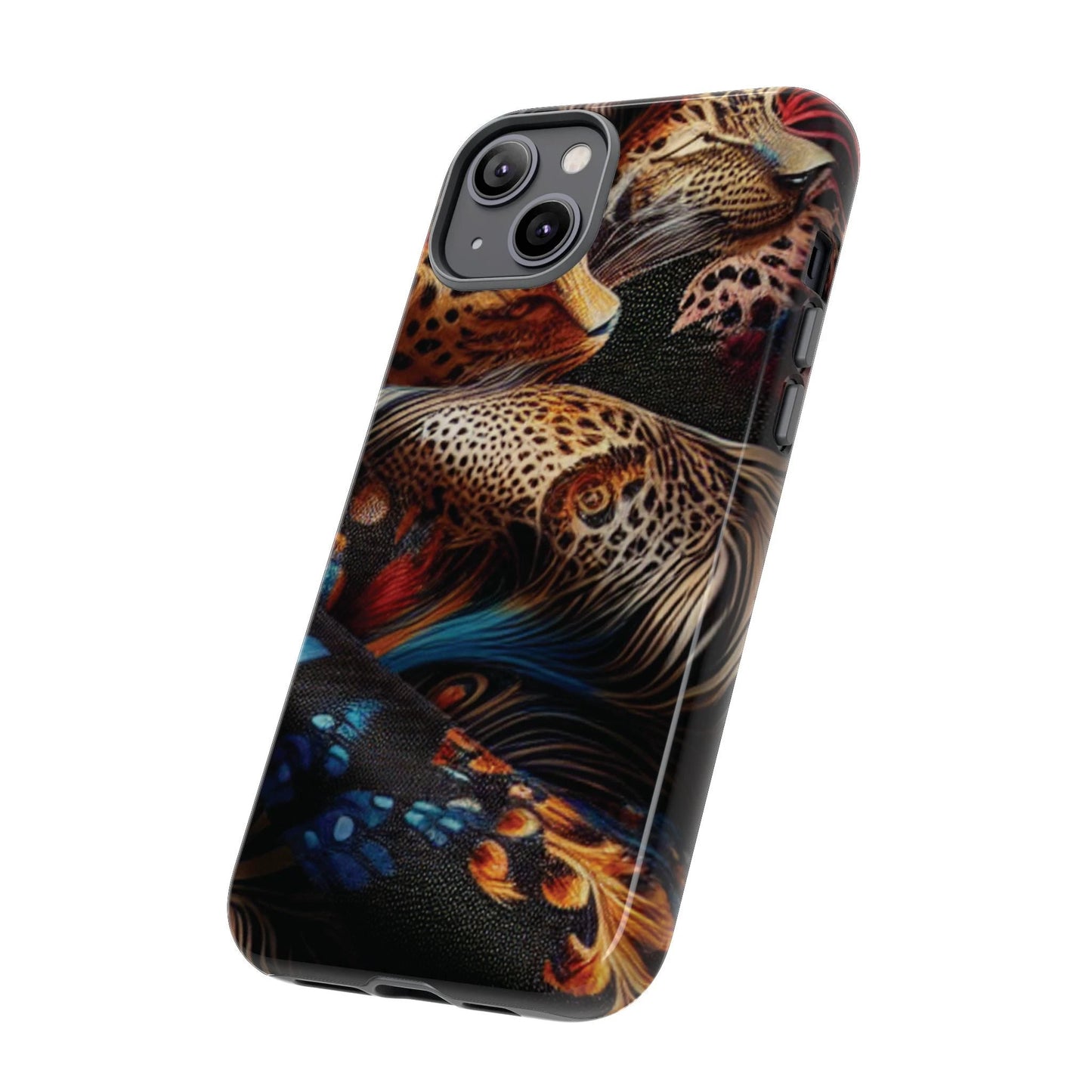 Stylish Tough Phone Case with Elegant Black and Gold Design by Printify
