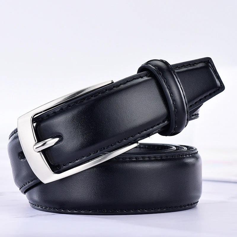 Men's Leather Pin Buckle Belt by GJG Denim