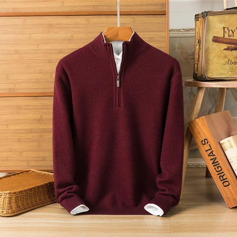 Men's Knitwear Long Sleeve Thickened Sweater by GJG Denim