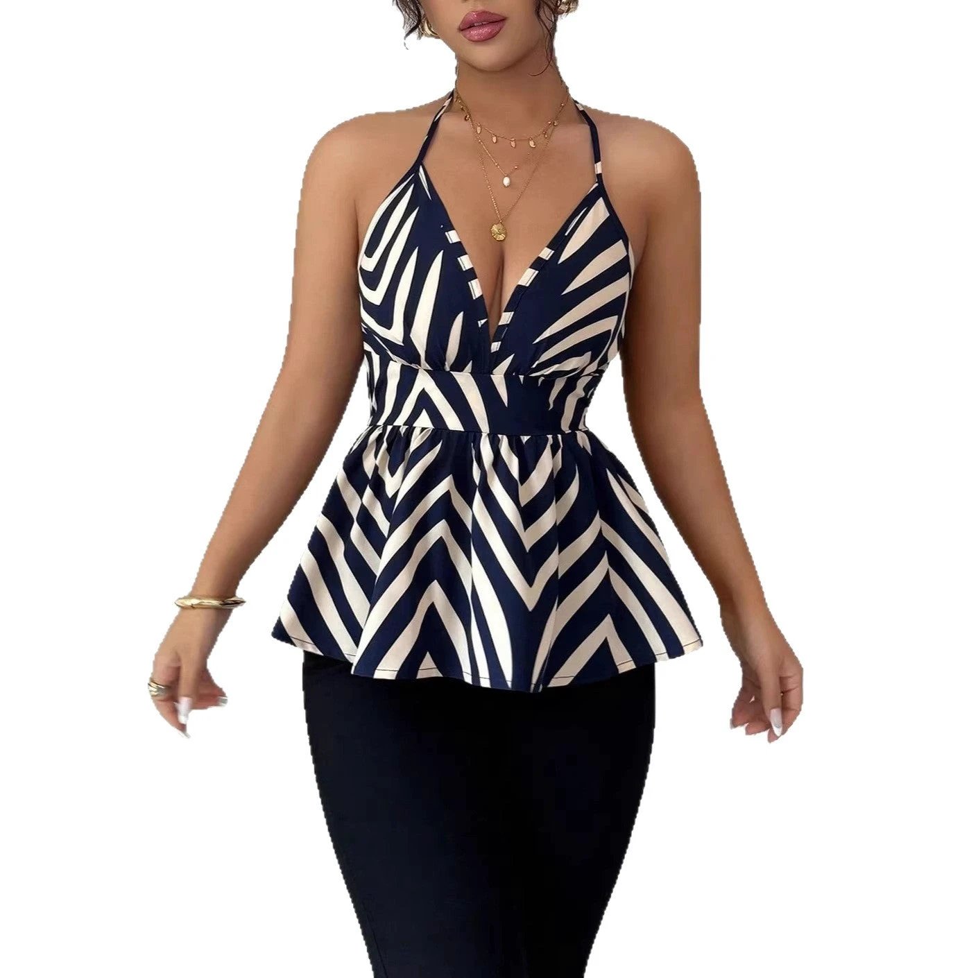 Elegant Halter-style Backless Top For Women by GJG Denim