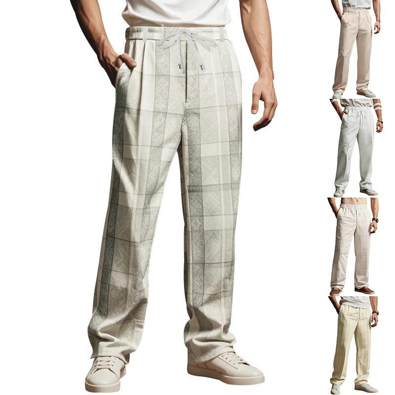 Men's Business Casual Loose Simplicity Pants by GJG Denim