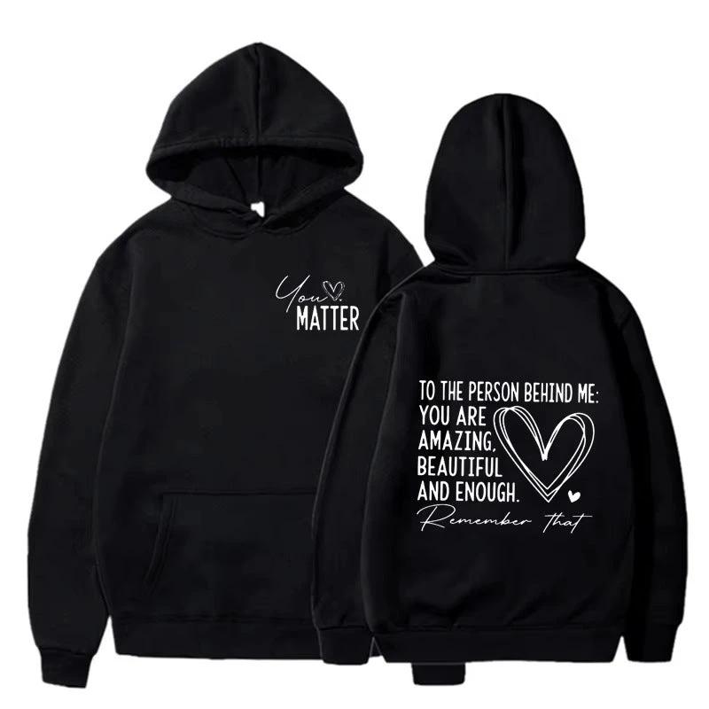 Men's "You Are Enough" Hoodies by GJG Denim