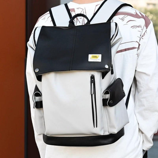Large-capacity Water-resistant Backpack For Men by GJG Denim