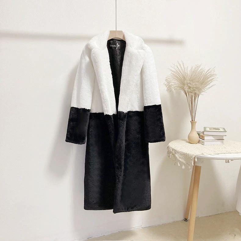 Fur Coat Extended Plus Size Women by GJG Denim