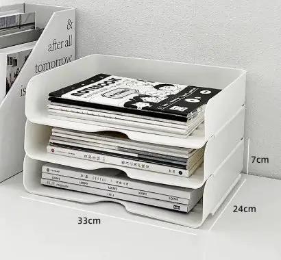 Desktop Storage Box Transparent Acrylic Desk Storage Rack by GJG Denim