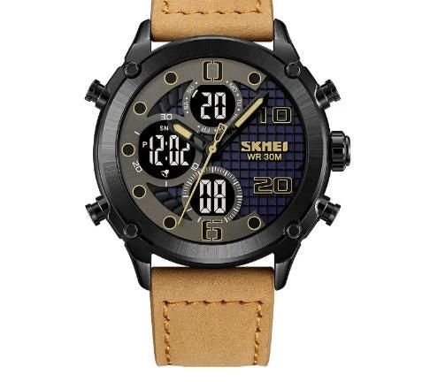 Outdoor Sports Men's Electronic Watch Dual Movement Multifunctional by GJG Denim