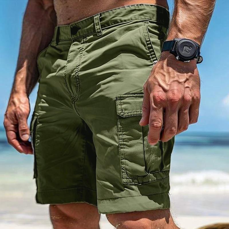 Men's Multi-pocket Cargo Shorts by GJG Denim