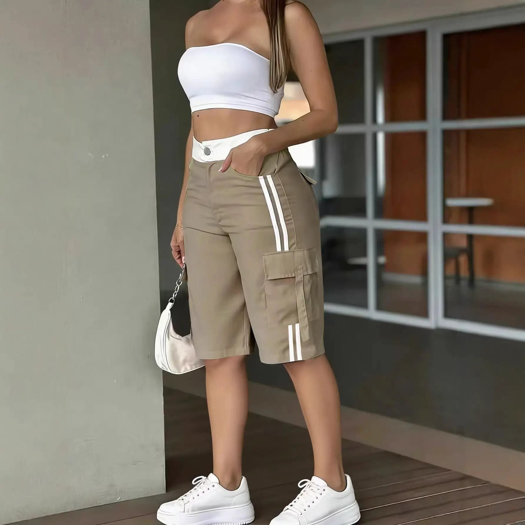 Casual European And American-style Womens High-waisted Pants by GJG Denim