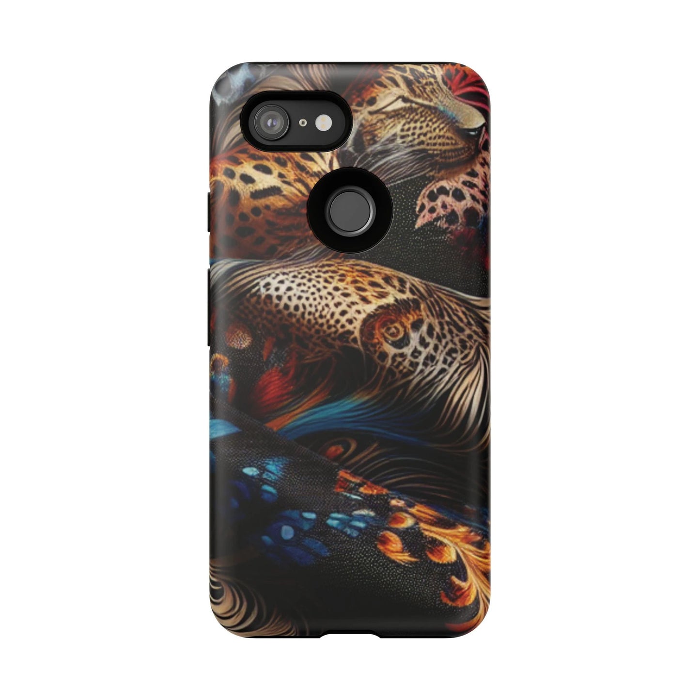 Stylish Tough Phone Case with Elegant Black and Gold Design by Printify