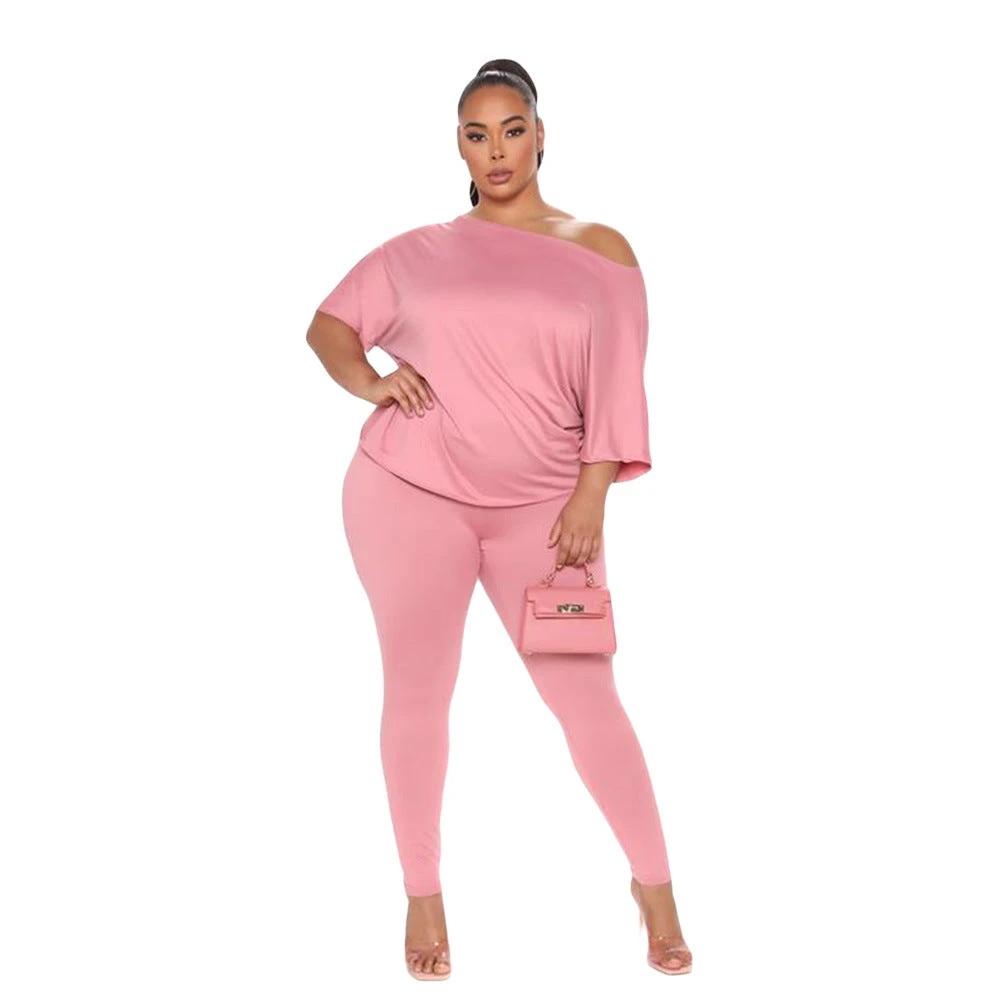 Twist Backless T-Shirt Pants Set by GJG Denim