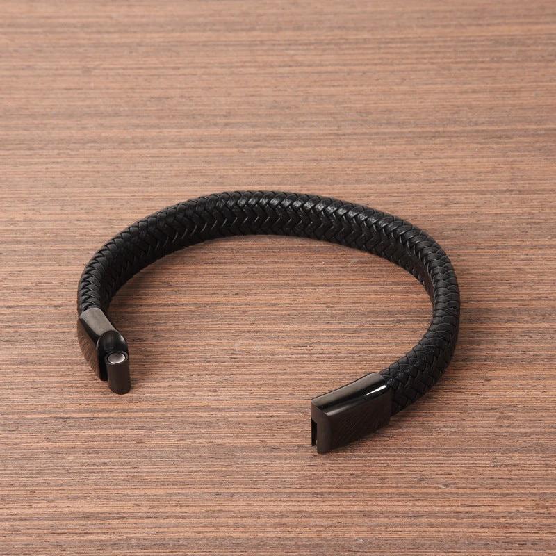 Classic Men's Faux Leather Bracelet by GJG Denim