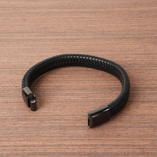Classic Men's Faux Leather Bracelet by GJG Denim