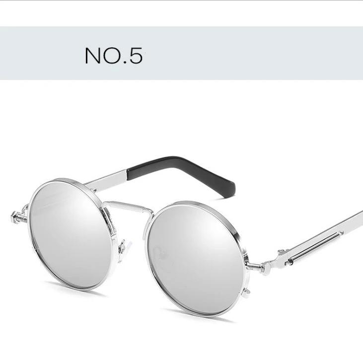 Men's Metal Round Colorful Sunglasses by GJG Denim