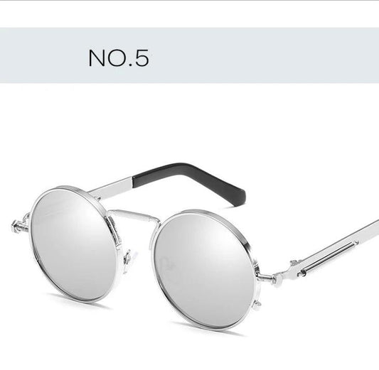 Men's Metal Round Colorful Sunglasses by GJG Denim