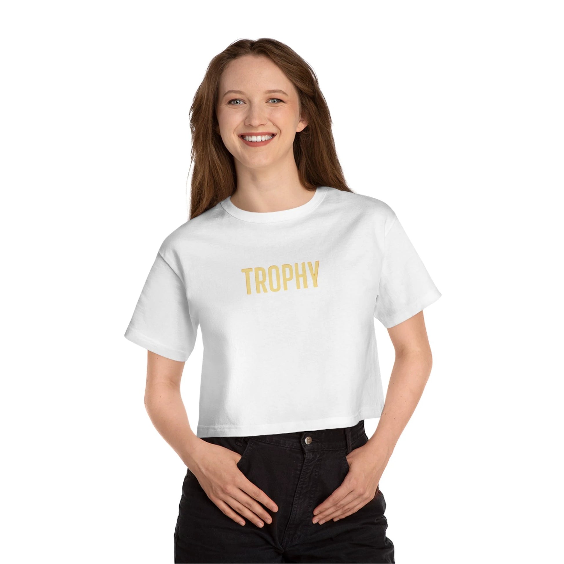 Champion Women's Heritage Cropped T-Shirt "Trophy" by Printify