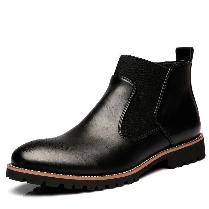 Brock Leather Boots Men Shoes Men Martin Boots by GJG Denim