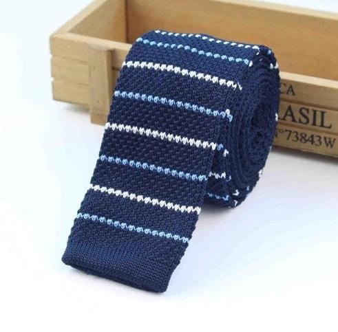 Men's Knitted Leisure Striped Ties by GJG Denim