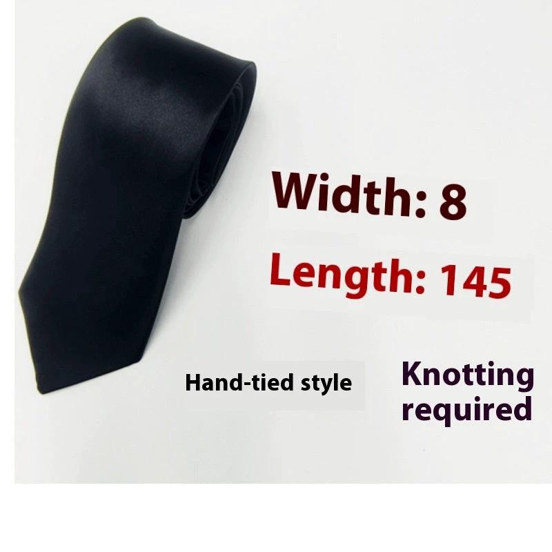 Men's 8cm Plain Suit Tie by GJG Denim