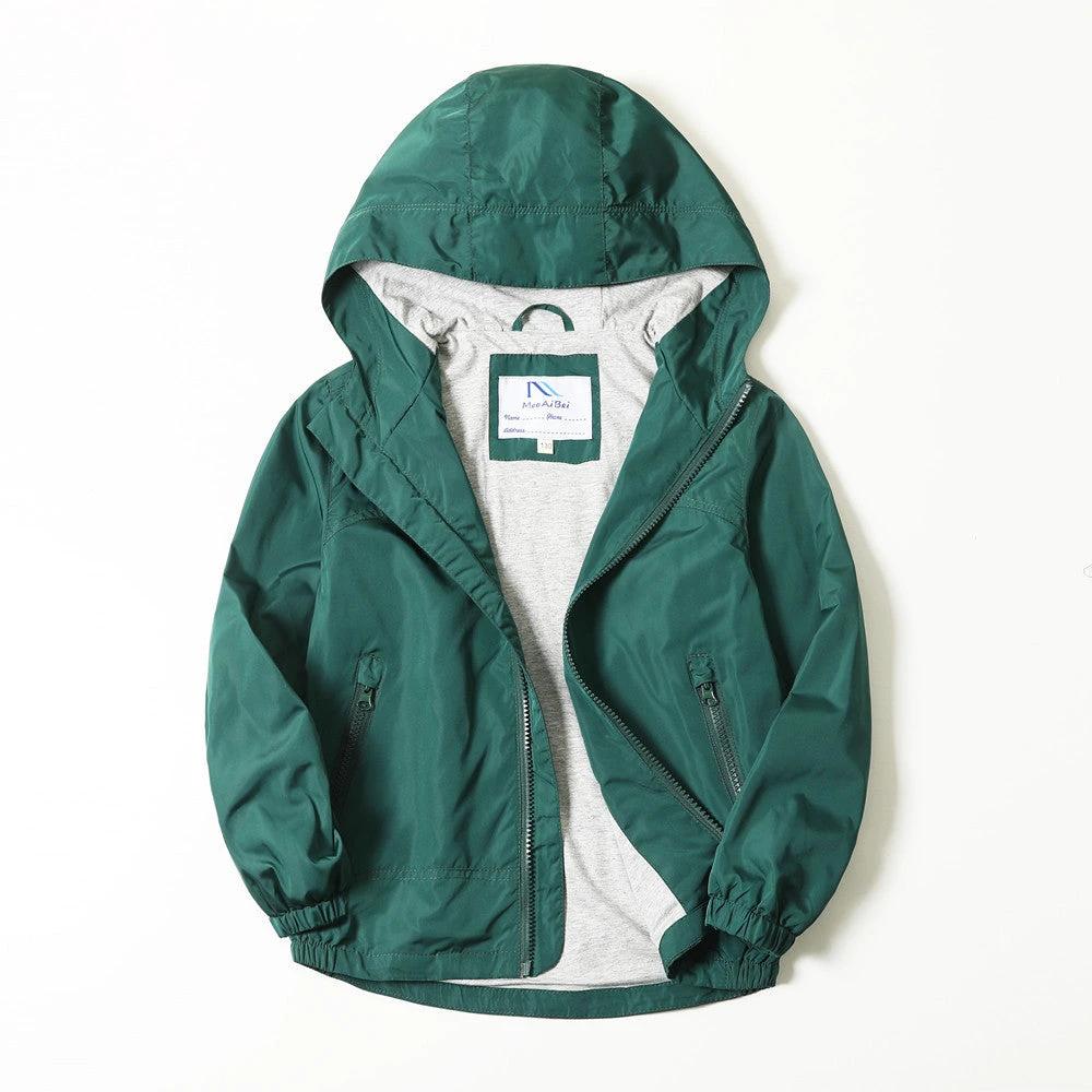 Coat Jacket Autumn New Medium And Big Kids Hood by GJG Denim