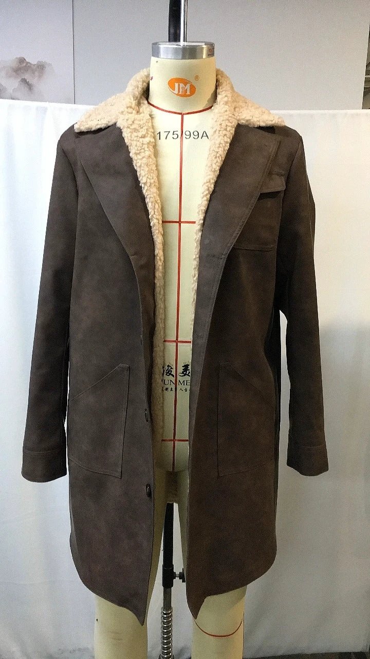 Men's Vintage Dark Brown Suede Jacket by GJG Denim