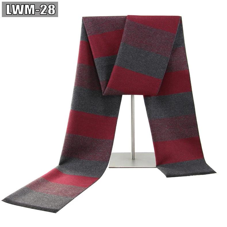 Men's Cashmere Autumn And Winter Business Plaid Scarf by GJG Denim
