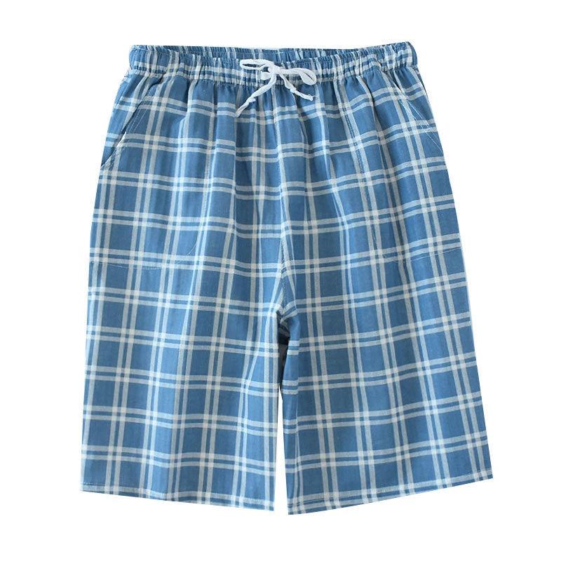 Cotton Cropped Pants Loose Casual Pajama Shorts Summer by GJG Denim