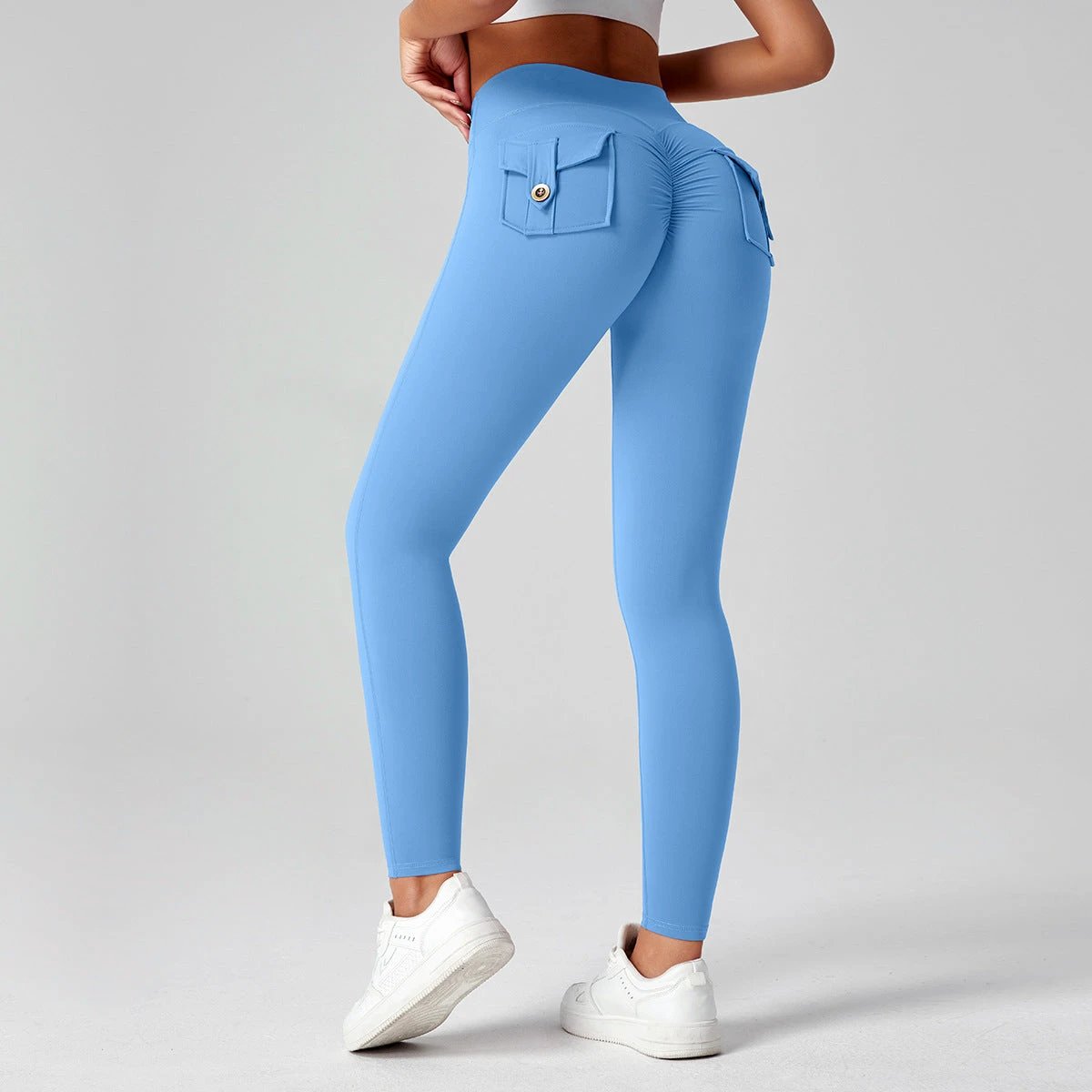Fitness Yoga Pants For Women High-waisted Butt-lifting Stretchy Form-fitting Workout Tights by GJG Denim