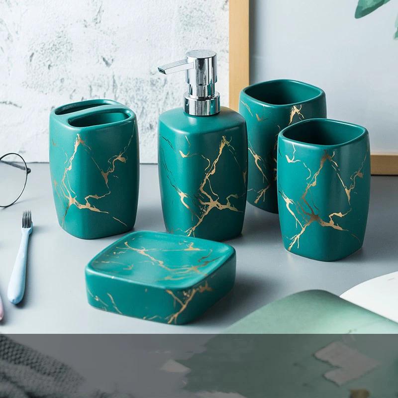 Bathroom Set 4-6 Pieces by GJG Denim