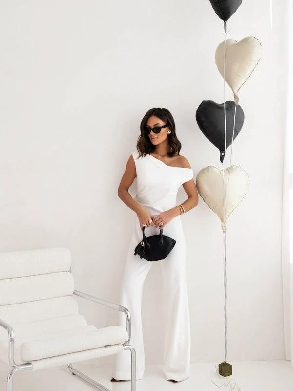 Sexy Jumpsuits For Women Falling Straps Business Rompers Elegant Straight Long Pants Rompers Fastened With A Zipper On The Side. by GJG Denim