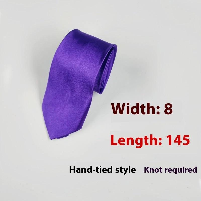 Men's 8cm Plain Suit Tie by GJG Denim