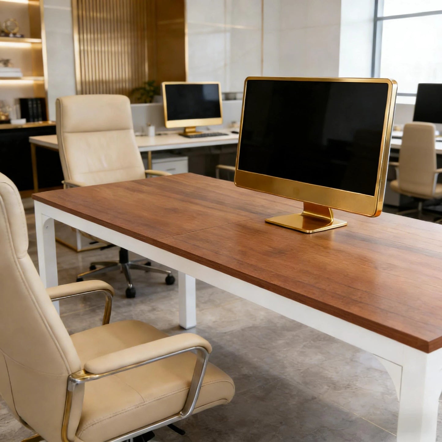 Rectangle Workspace Desk, Executive Desk, Computer Desk by GJG Denim
