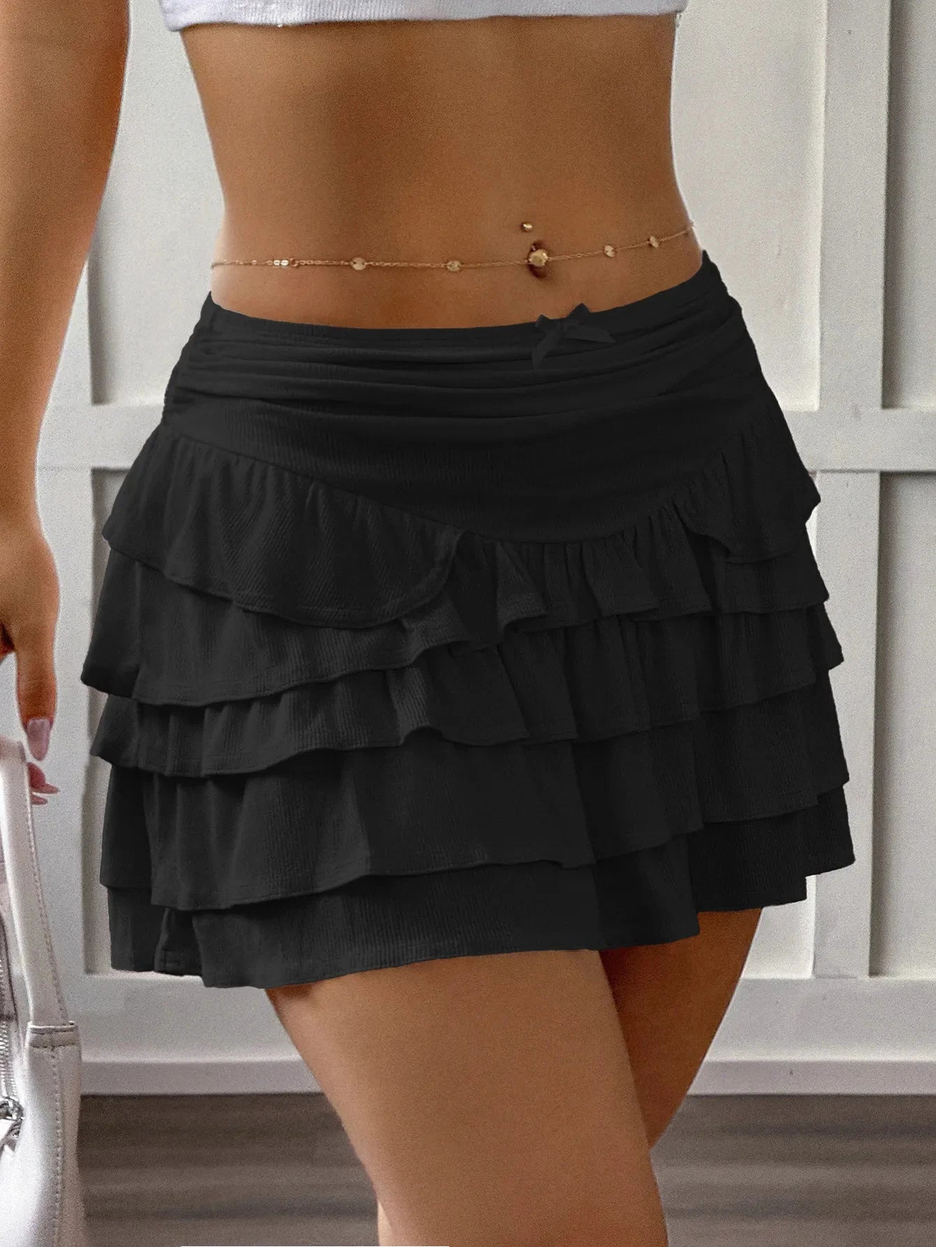 Ruffle Layered Mini Skirt by Lady Ros