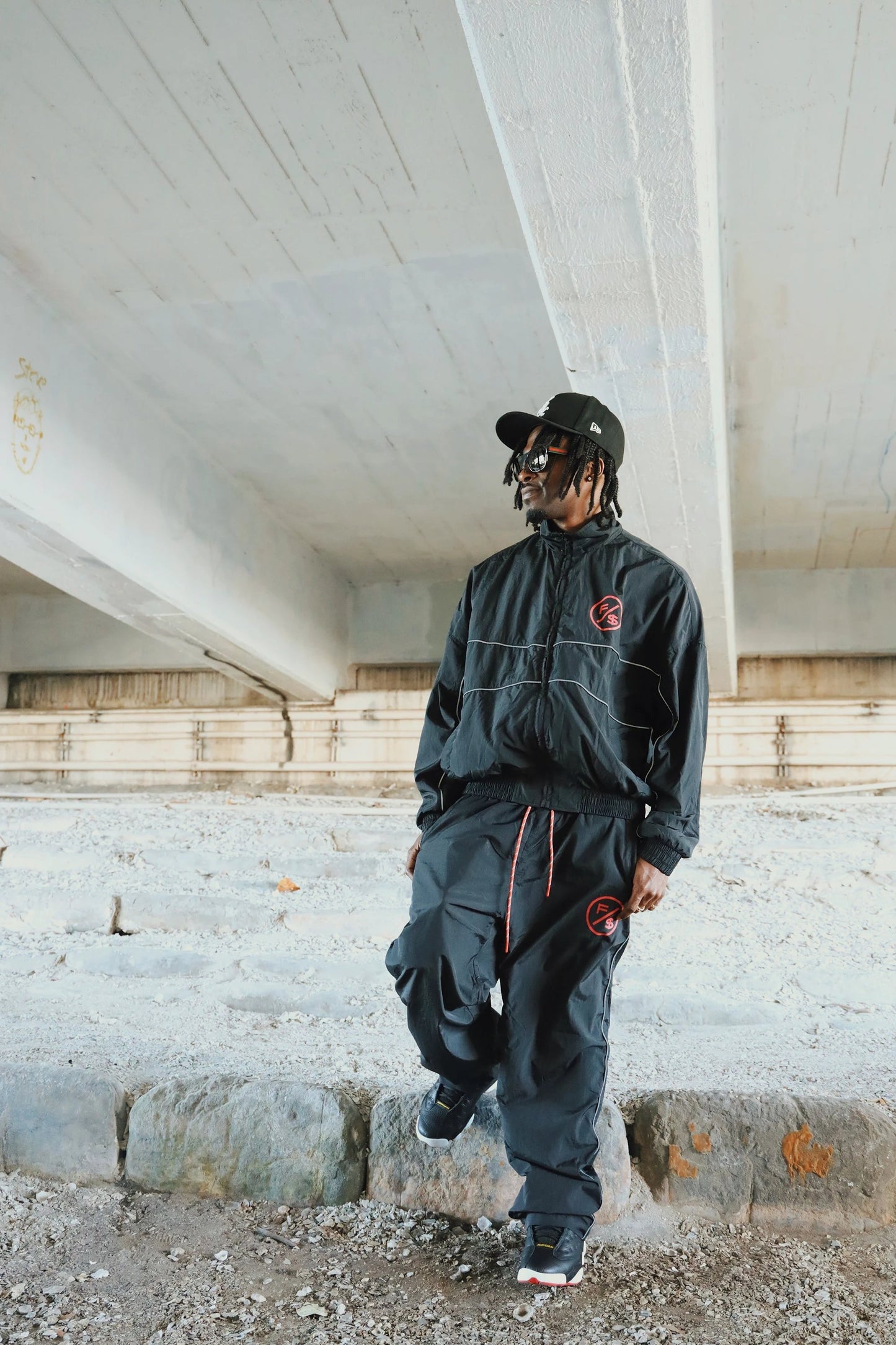 MOTION Nylon Pants (BRED) by Fly Supply Co