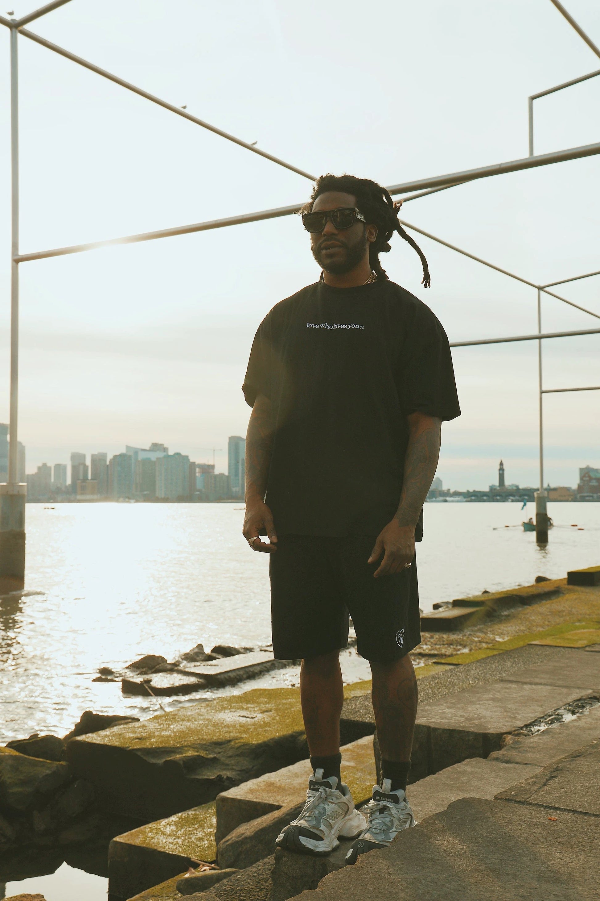 Love Who Loves You (Black - Oversize Shirt) by Fly Supply Co