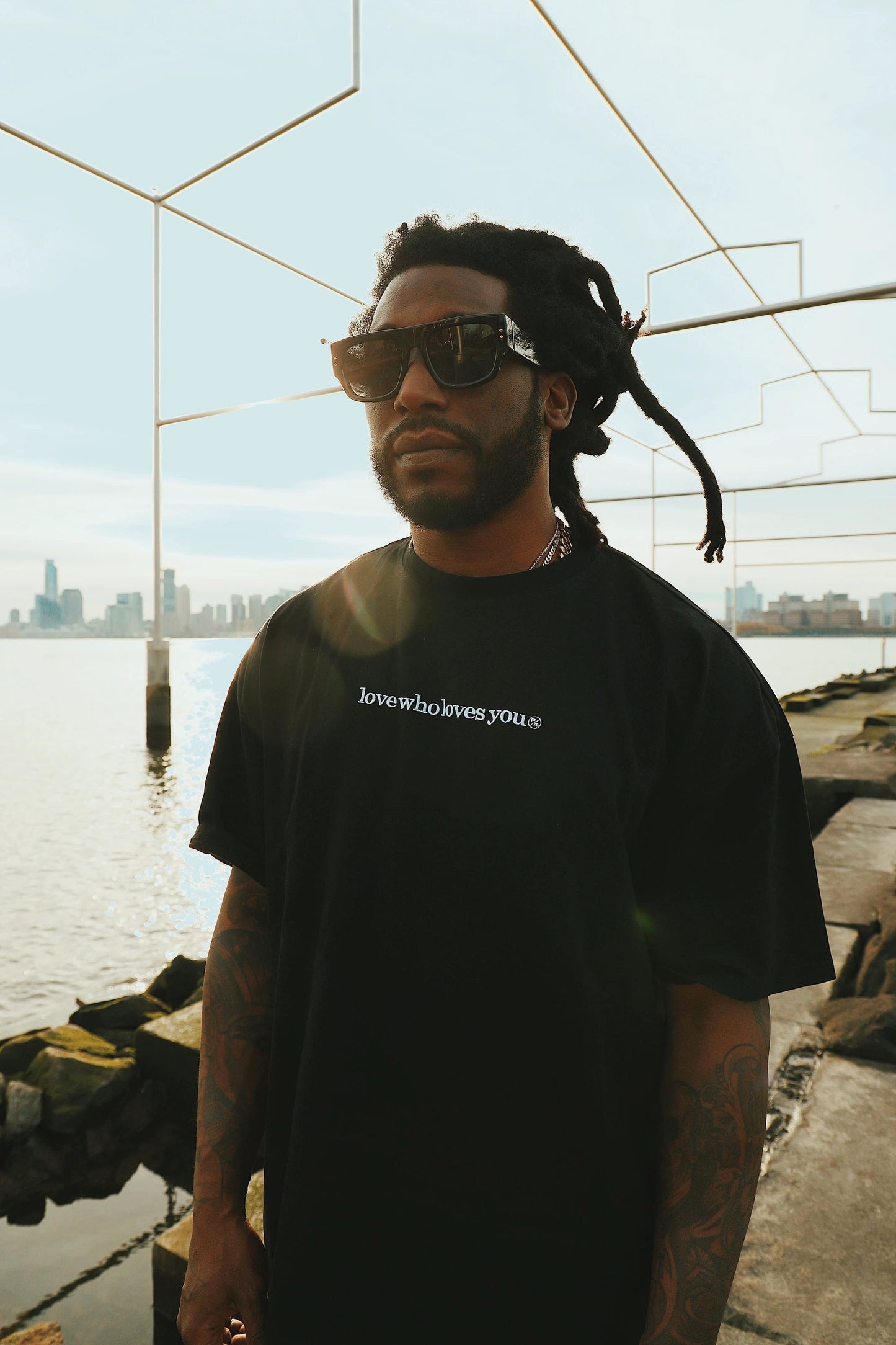 Love Who Loves You (Black - Oversize Shirt) by Fly Supply Co