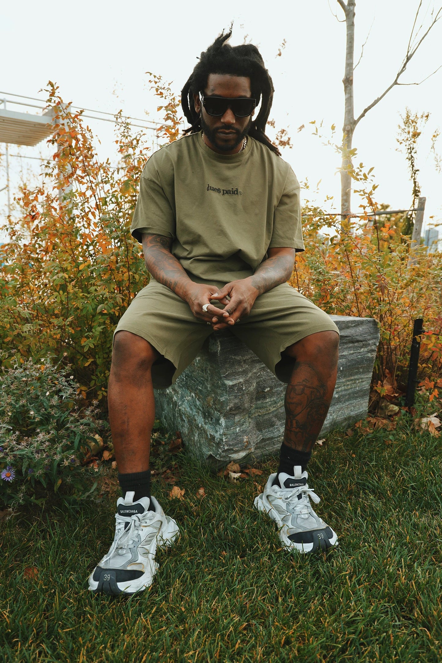Dues Paid (Military Green - Shorts) by Fly Supply Co