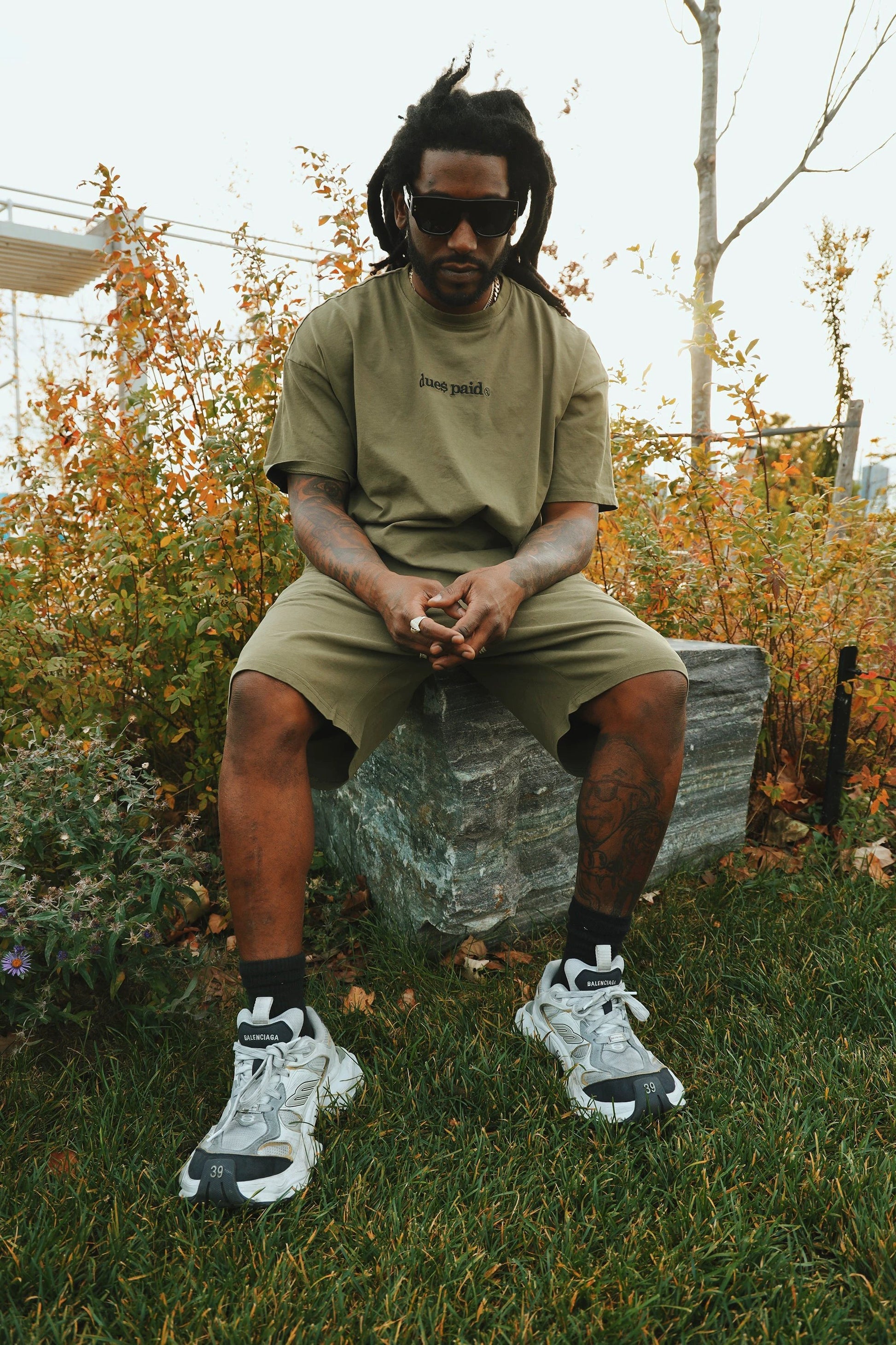 Dues Paid (Military Green - Shorts) by Fly Supply Co