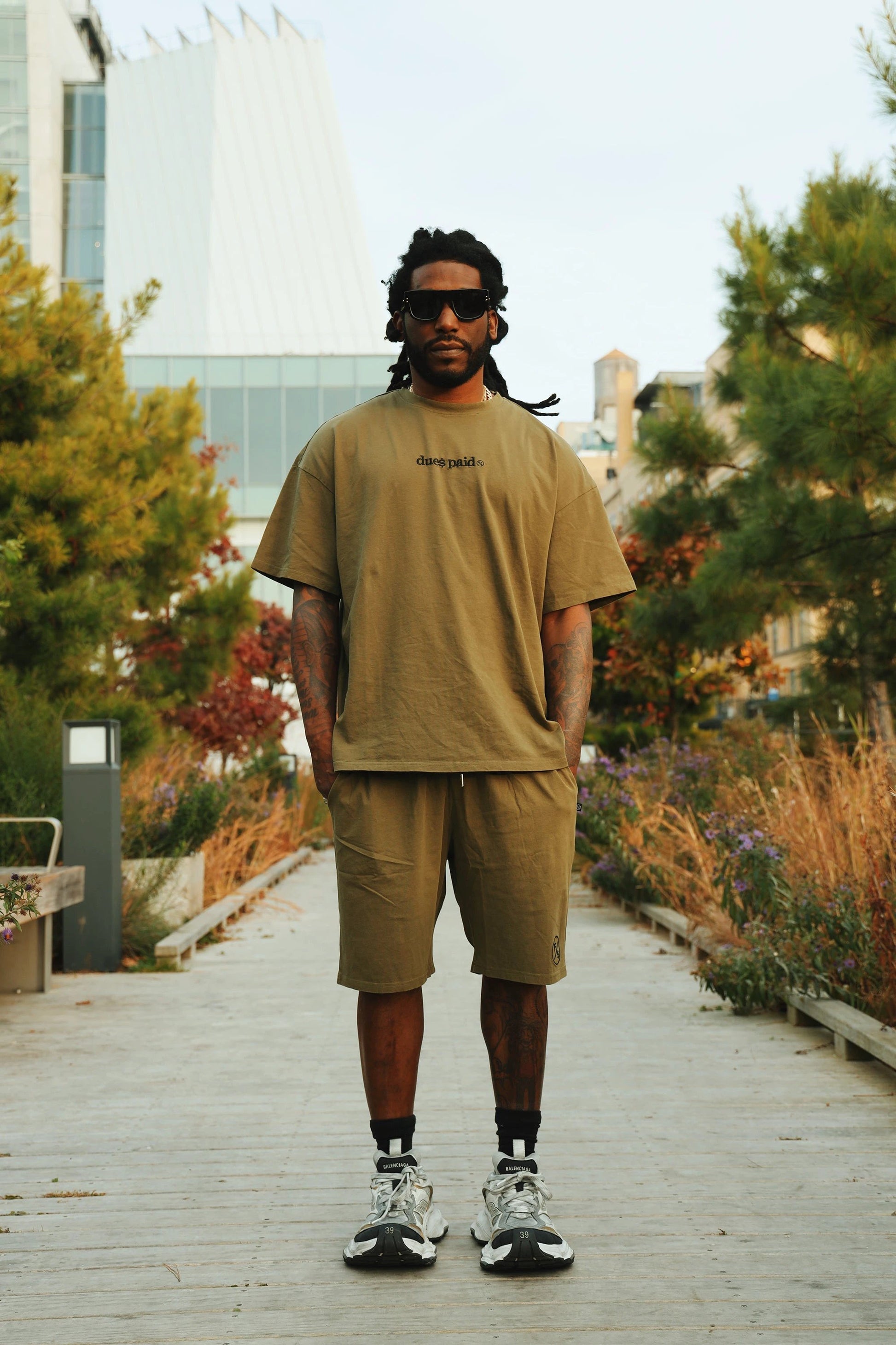 Dues Paid (Military Green - Oversize Shirt) by Fly Supply Co