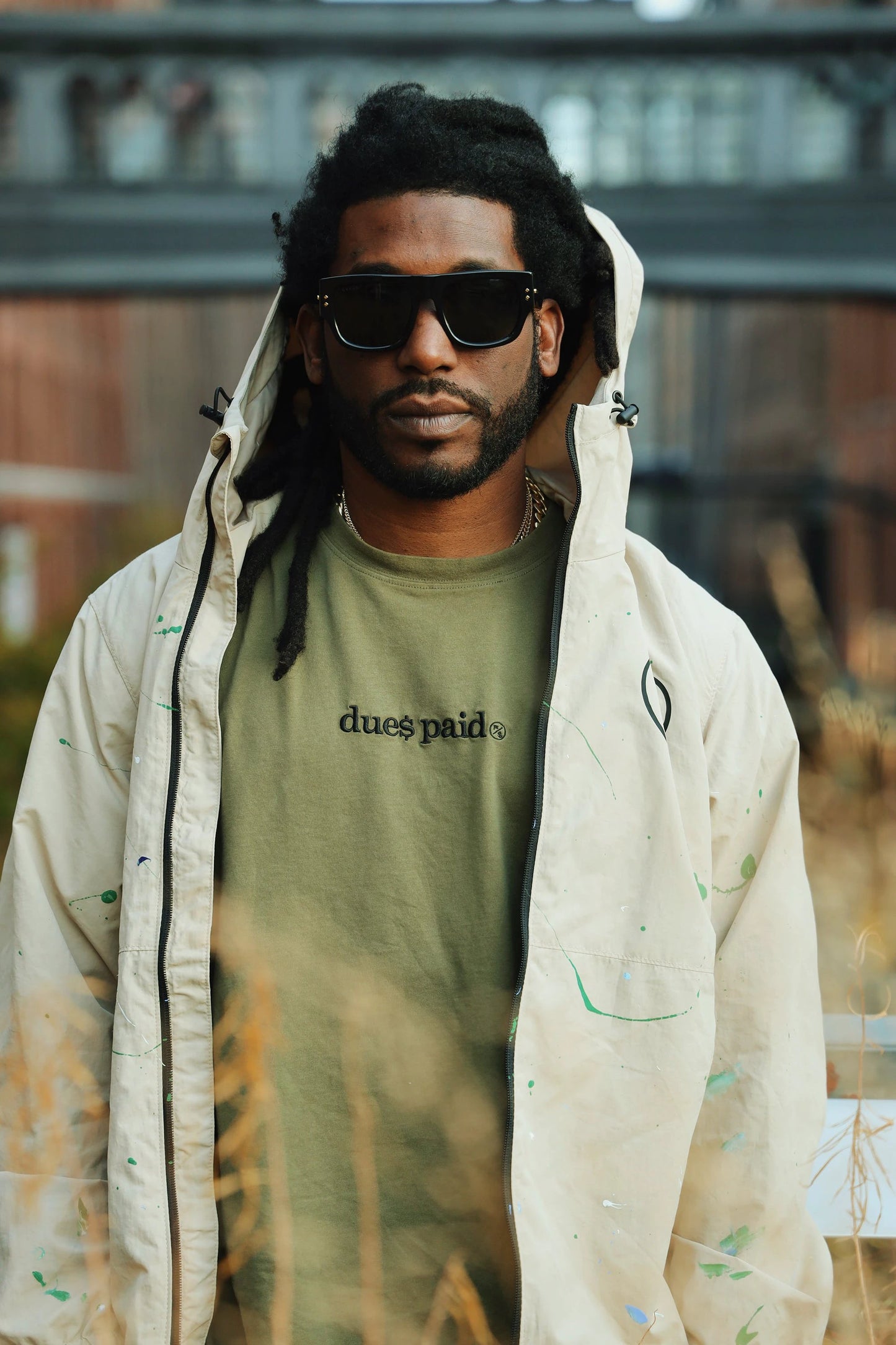 Dues Paid (Military Green - Oversize Shirt) by Fly Supply Co