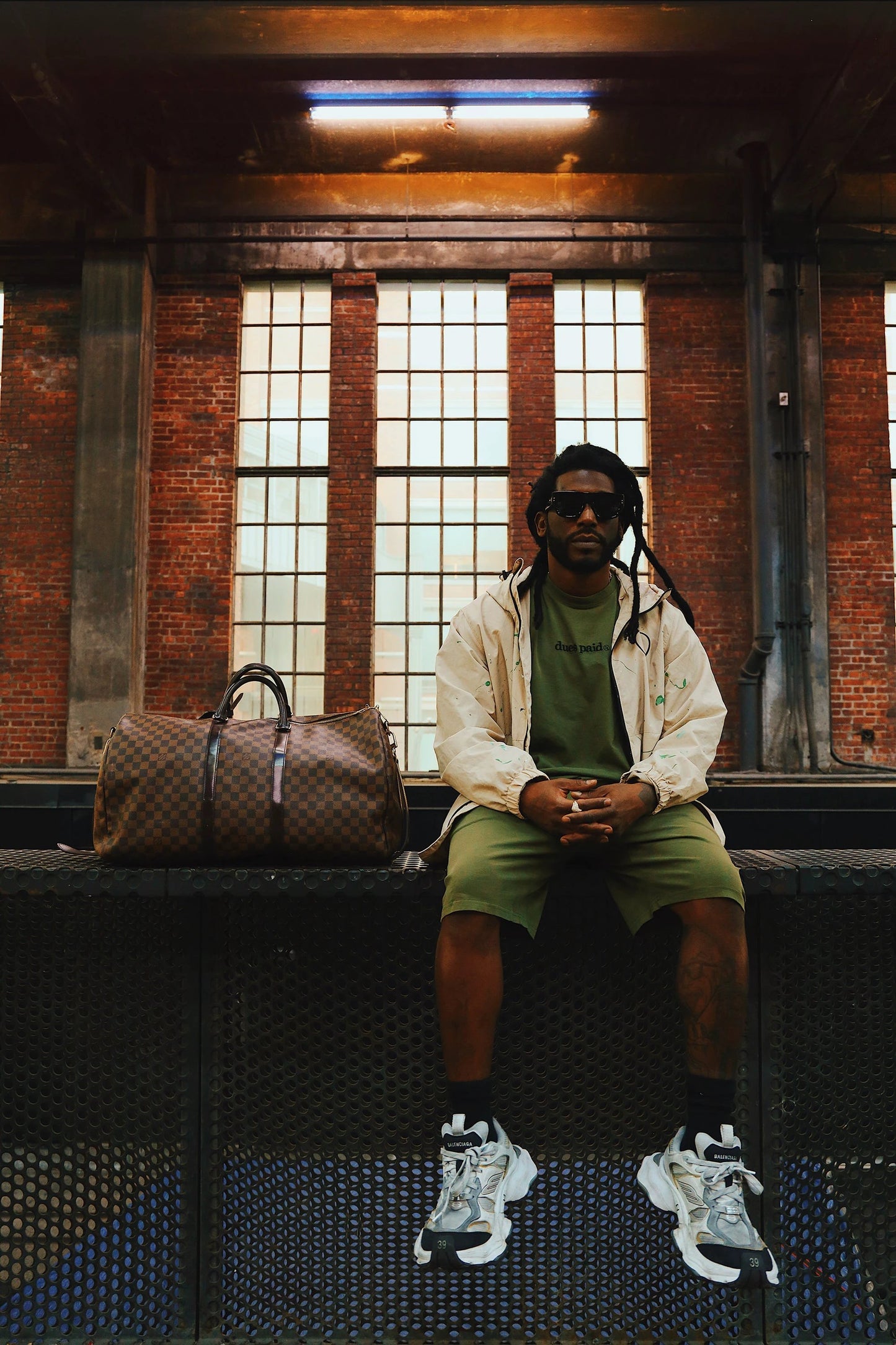Dues Paid (Military Green - Oversize Shirt) by Fly Supply Co