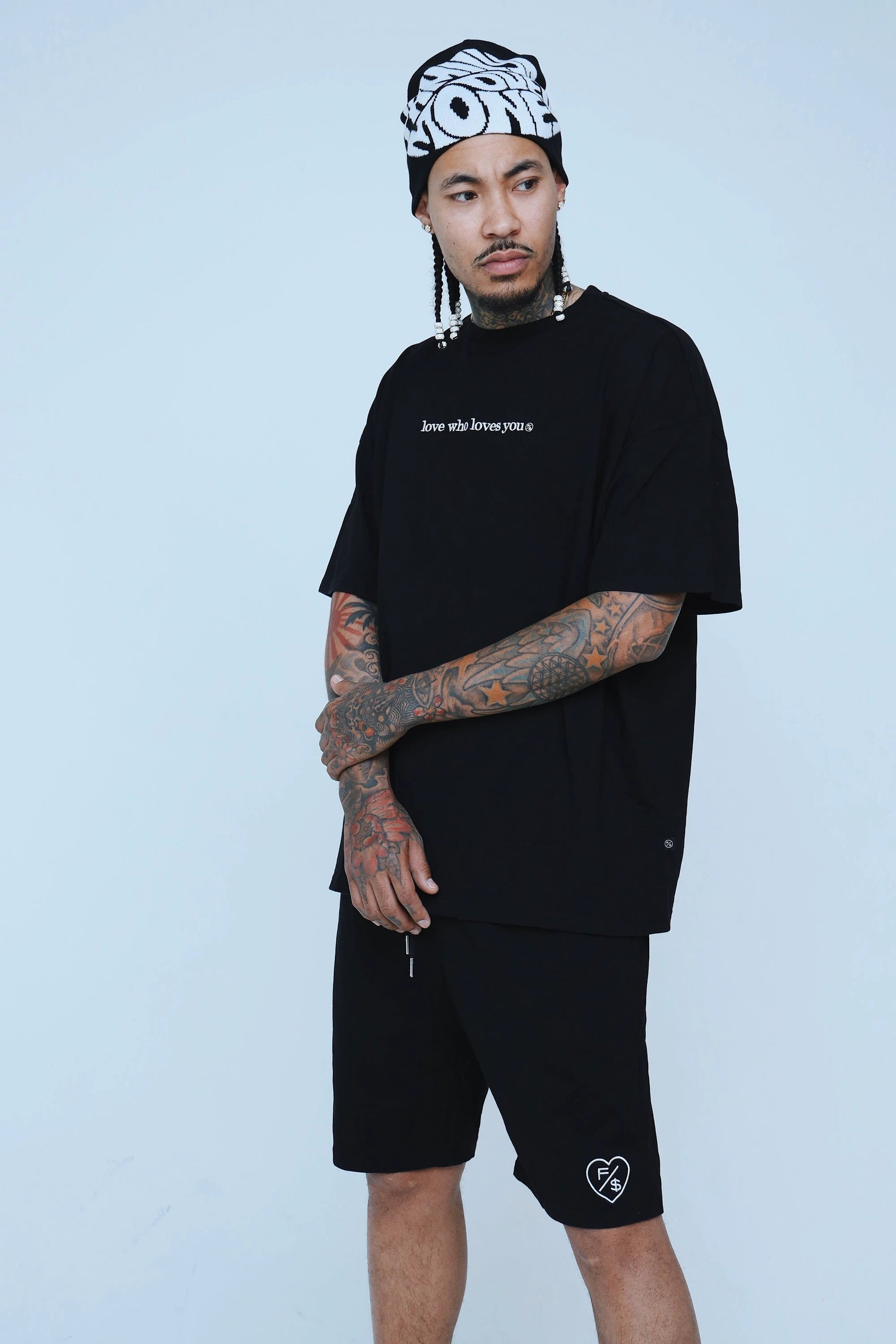 Love Who Loves You (Black - Oversize Shirt) by Fly Supply Co