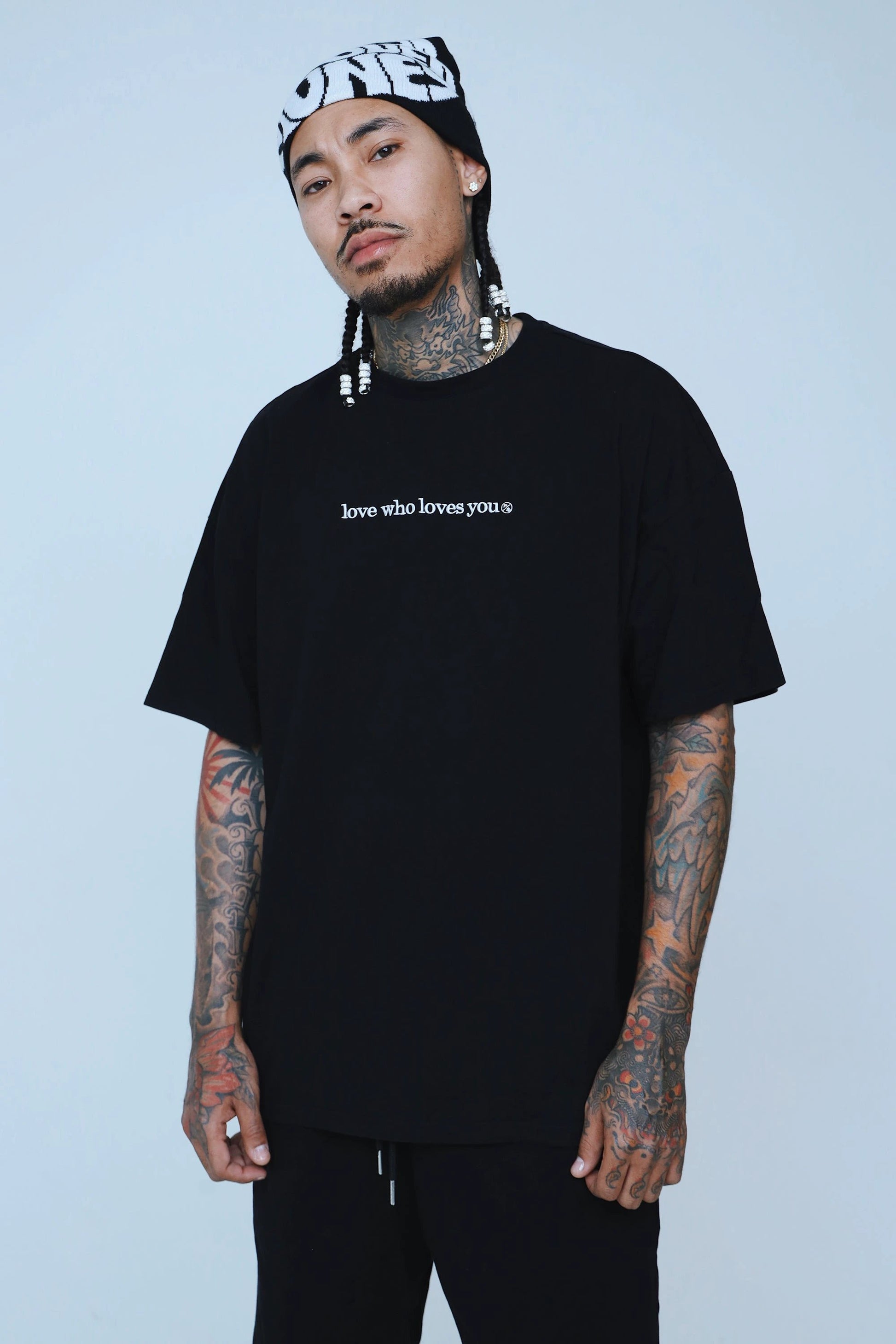 Love Who Loves You (Black - Oversize Shirt) by Fly Supply Co