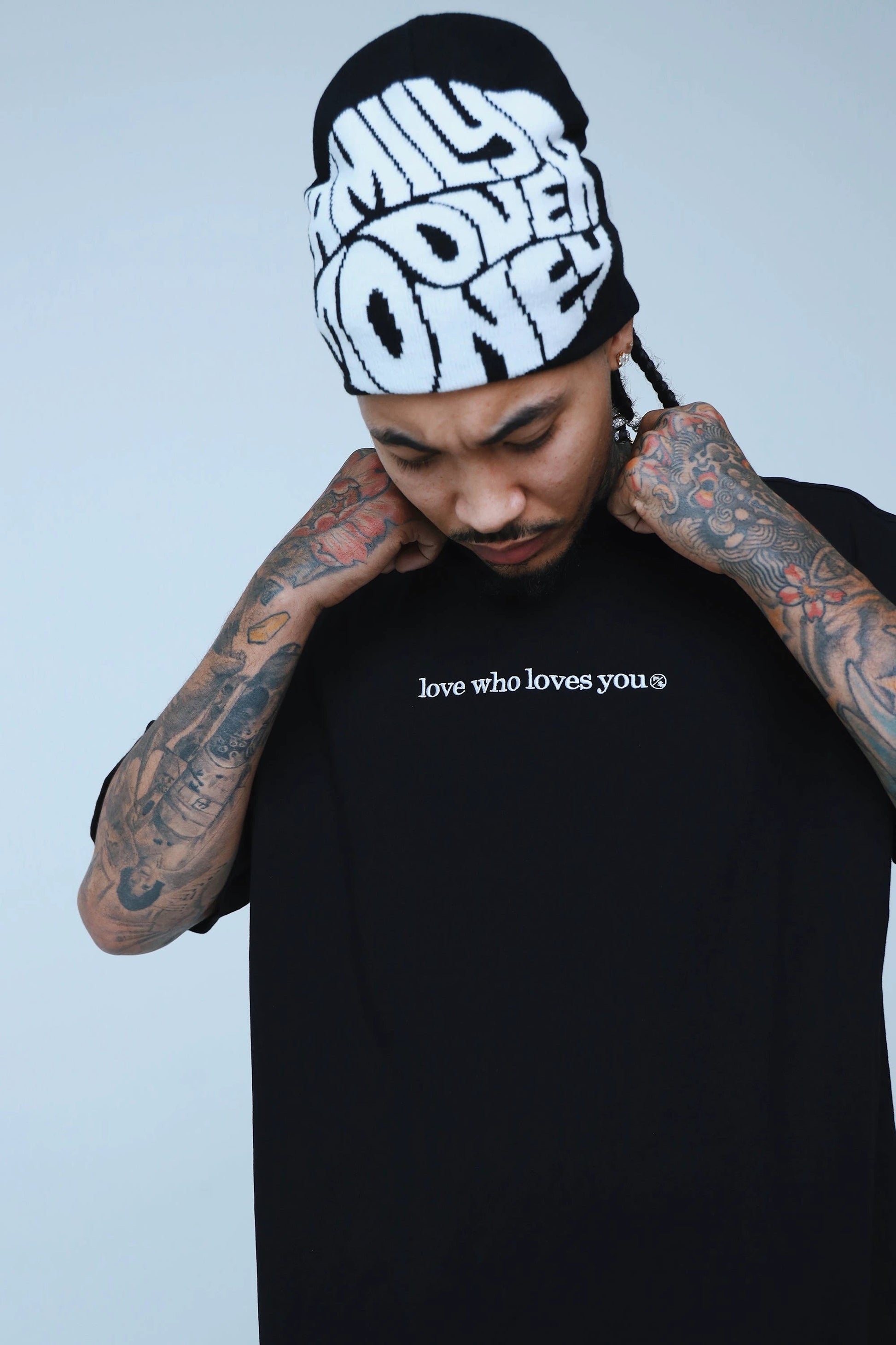 Love Who Loves You (Black - Oversize Shirt) by Fly Supply Co