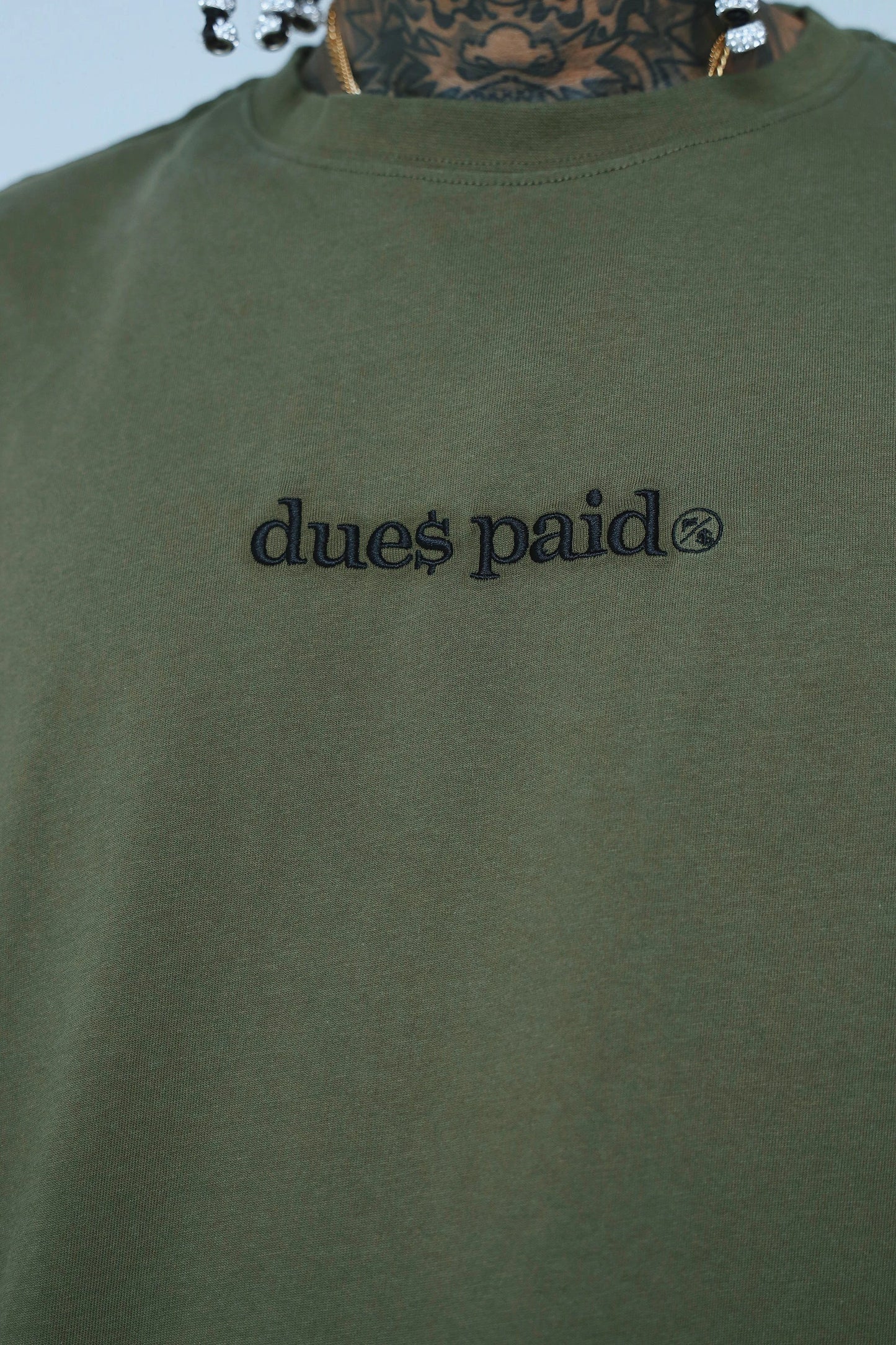 Dues Paid (Military Green - Oversize Shirt) by Fly Supply Co