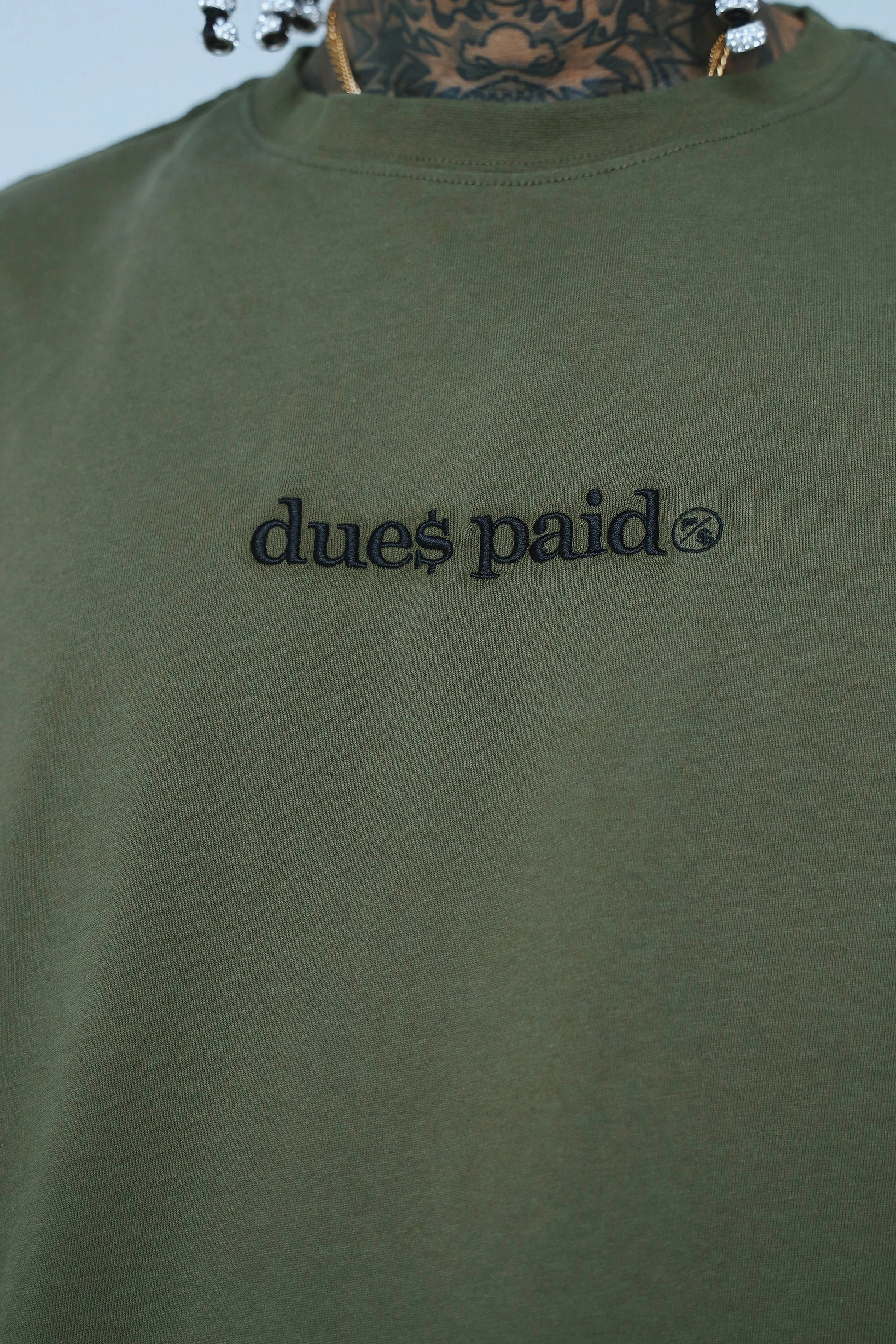 Dues Paid (Military Green - Oversize Shirt) by Fly Supply Co