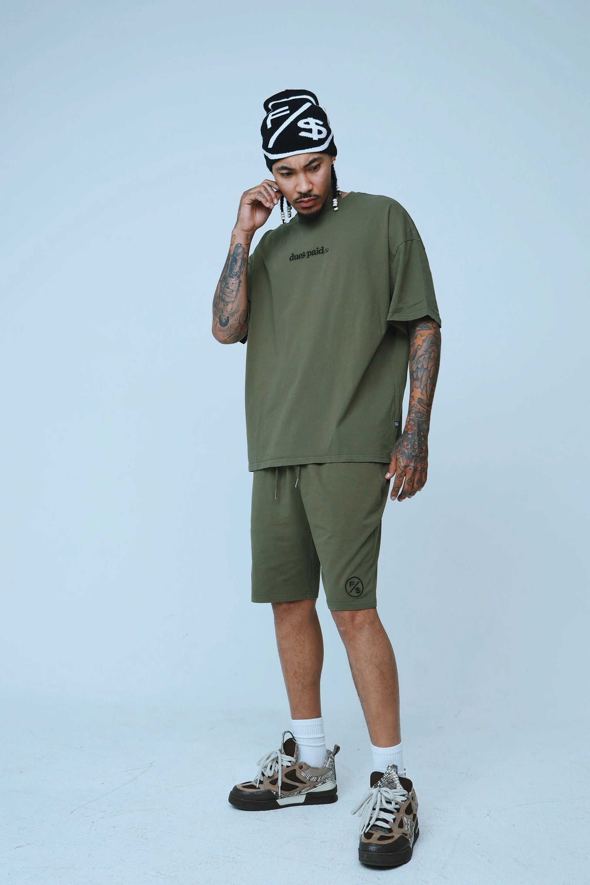 Dues Paid (Military Green - Shorts) by Fly Supply Co