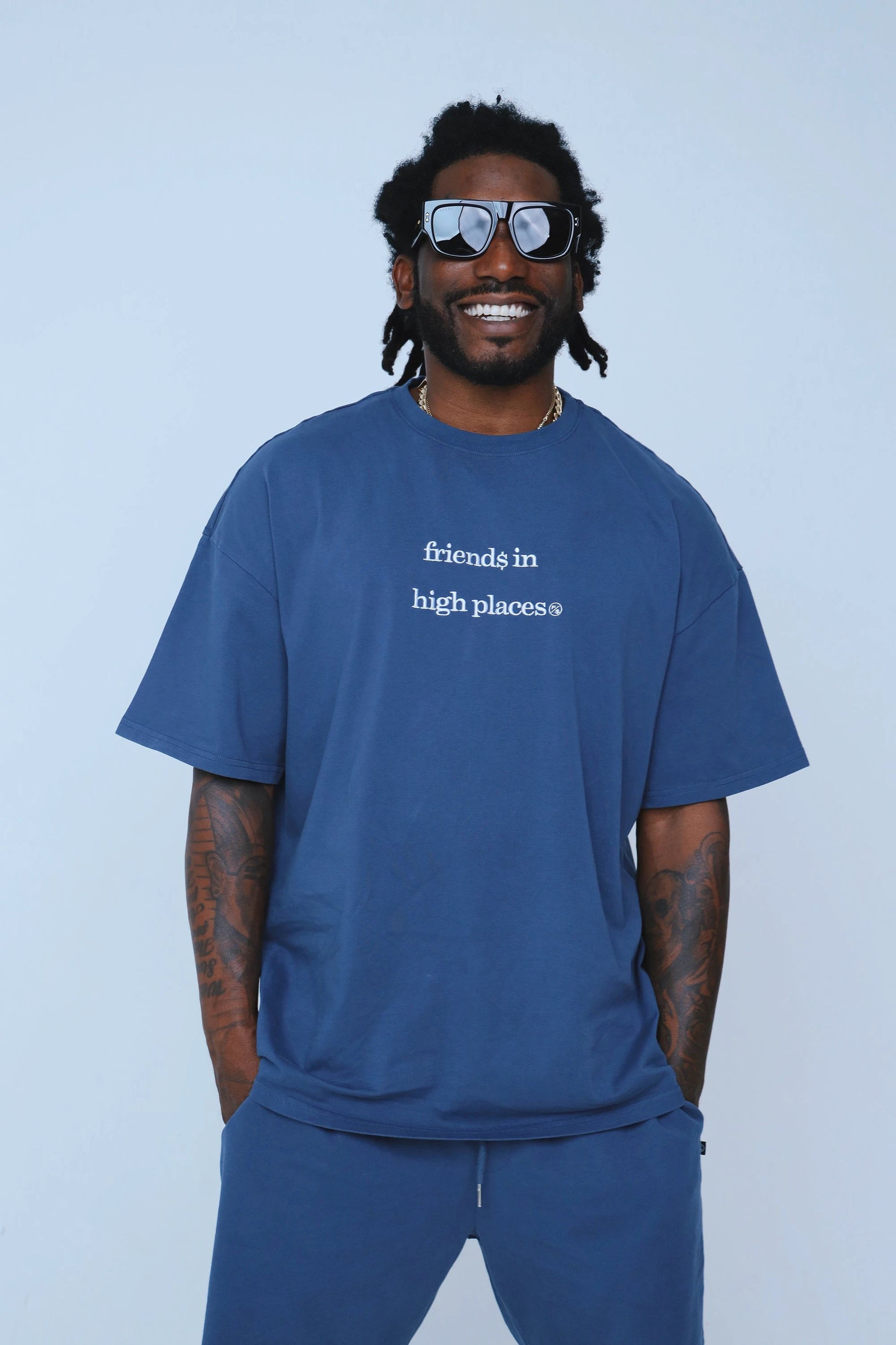 Friends In High Places (Navy - Shorts) by Fly Supply Co
