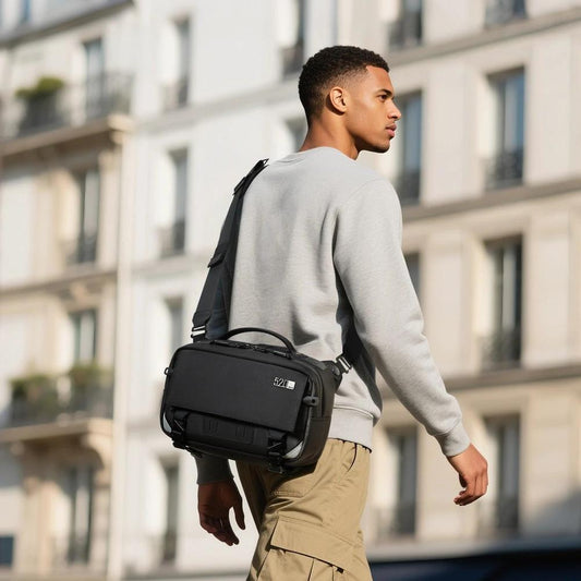 Men's Crossbody Waterproof Large Capacity Bag by GJG Denim
